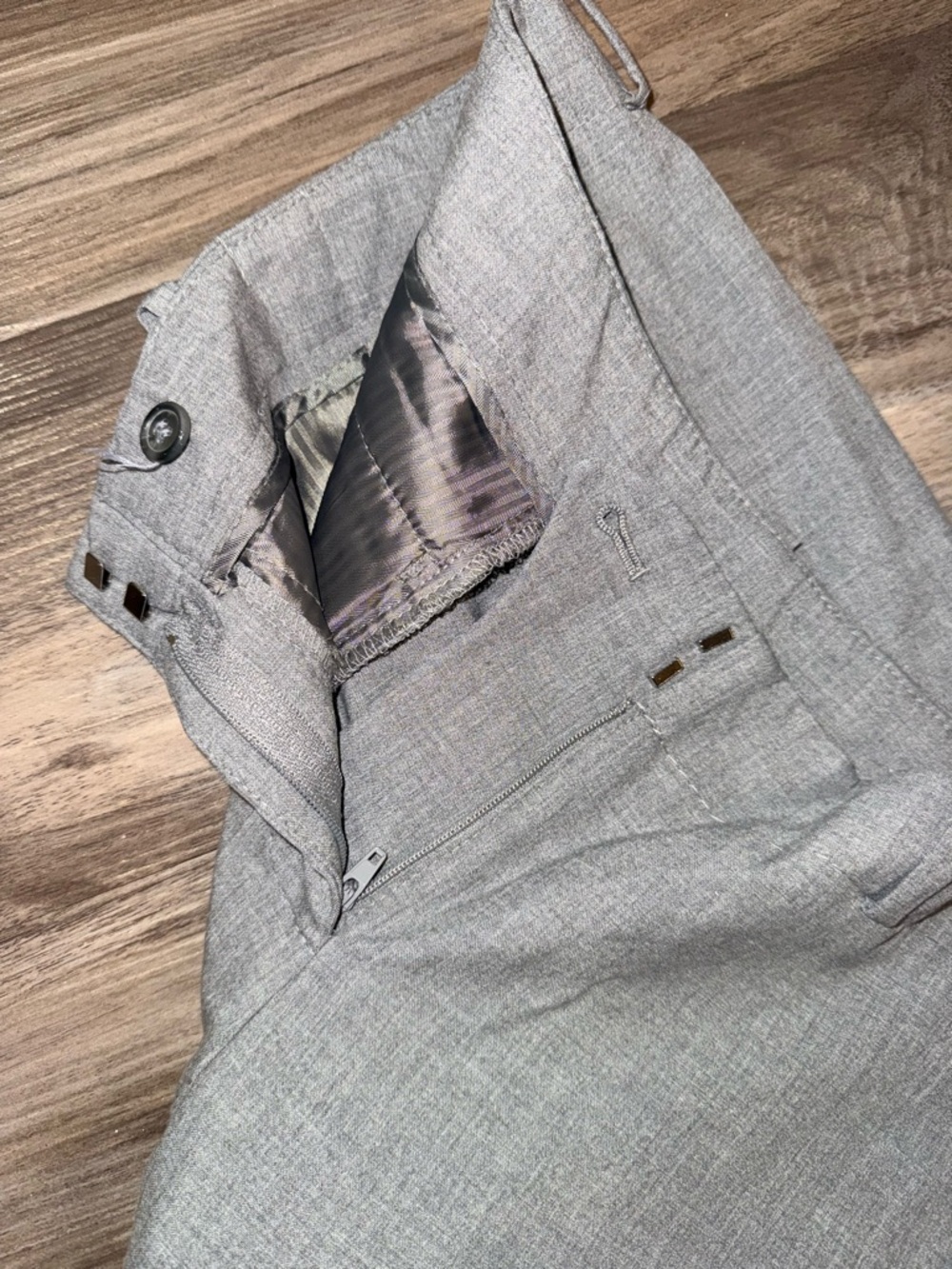 Gray Wide Leg Dress Pants Size 10R Work Office Career Trousers - Picture 4 of 10